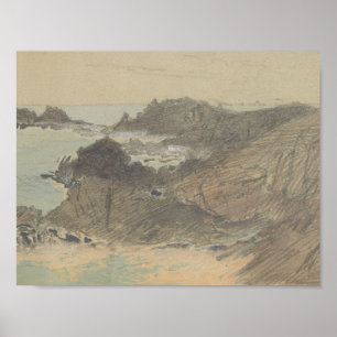 Póster John Singer Sargent - Costa rocosa