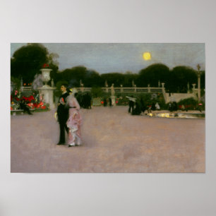 Póster John Singer Sargent - En los jardines de Luxemburg