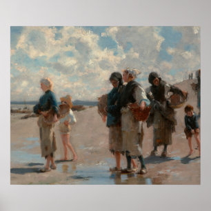 Póster John Singer Sargent Fishing for Oysters