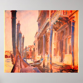 Póster John Singer Sargent Gondola Moorings Venice