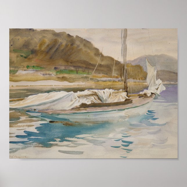 Póster John Singer Sargent - Idle Sails (Frente)