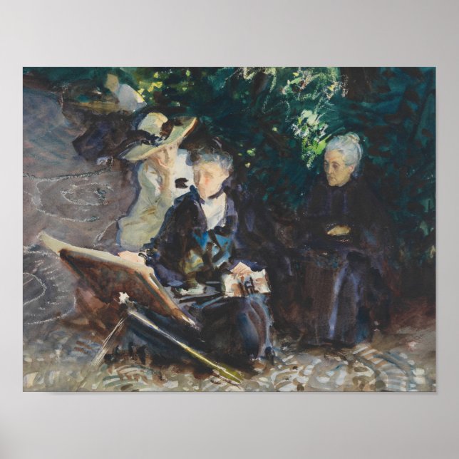 Póster John Singer Sargent - In the Generalife (Frente)