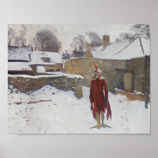 Póster John Singer Sargent - Mannikin in the Snow (Frente)