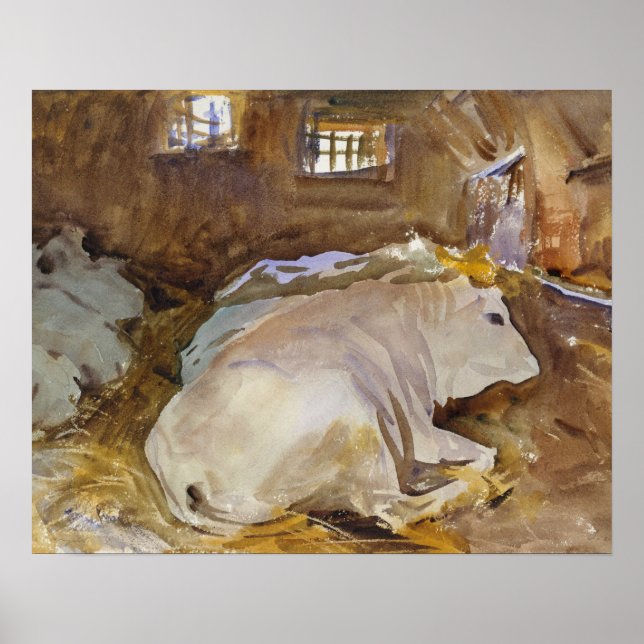 Póster John Singer Sargent - Oxen (Frente)