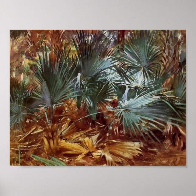 Póster John Singer Sargent: Palmettos (Frente)