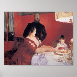 Póster John Singer Sargent- Partido de Cumpleaños