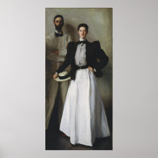 Póster John Singer Sargent - Retrato de Mr. y la Sra. Sto