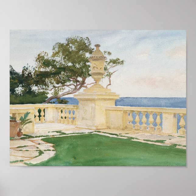 Póster John Singer Sargent - Terrace, Vizcaya (Frente)
