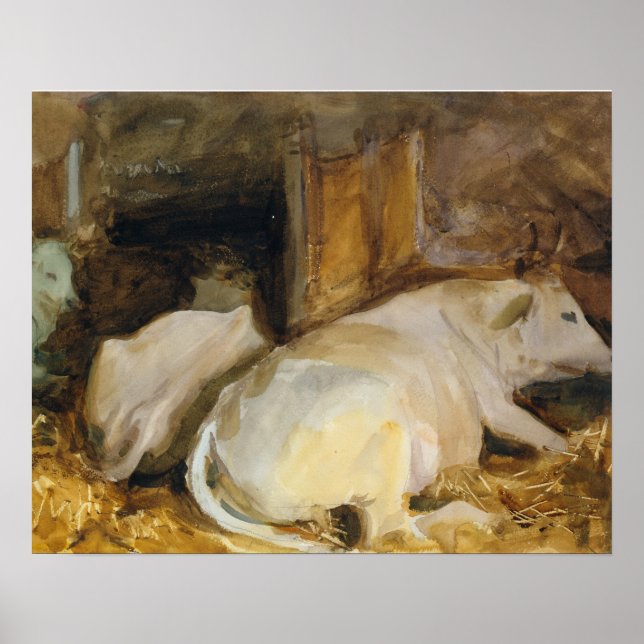 Póster John Singer Sargent - Three Oxen (Frente)