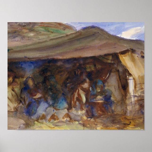 Póster John Singer Sargent - Tienda beduina (Frente)