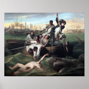 Póster John Singleton Copley Watson y el tiburón