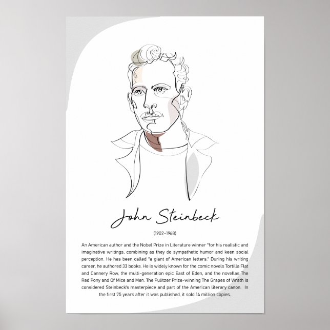 Póster John Steinbeck (Frente)