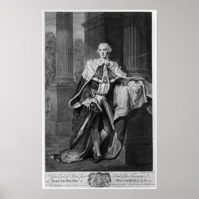Póster John Stuart, 3rd Earl of Bute, 1763 (Frente)