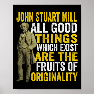 Póster John Stuart Mill Philosopher Cita Filosofía Teac