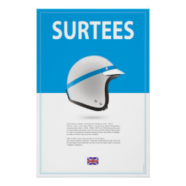 Póster John Surtees Helmet