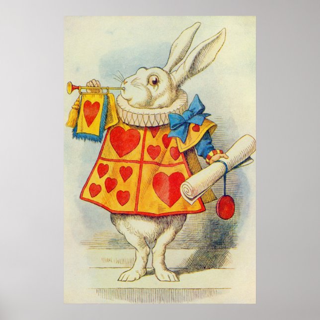 Póster John Tenniel | El Conejo Blanco (Frente)