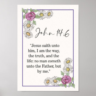 Póster John Versículo de la Biblia WallArt
