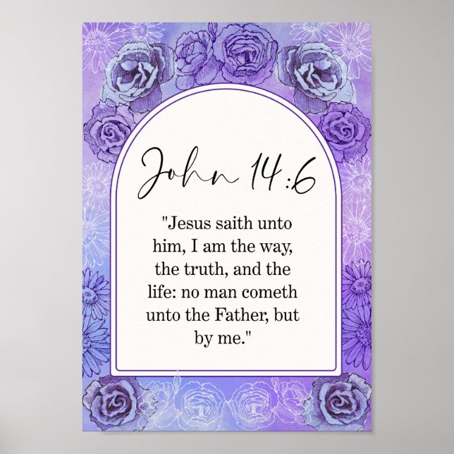 Póster John Versículo de la Biblia WallArt  (Frente)