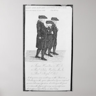 Póster John Wesley caminando en Edimburgo entre James