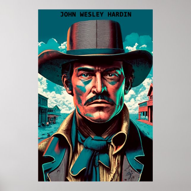Póster John Wesley Hardin (Frente)