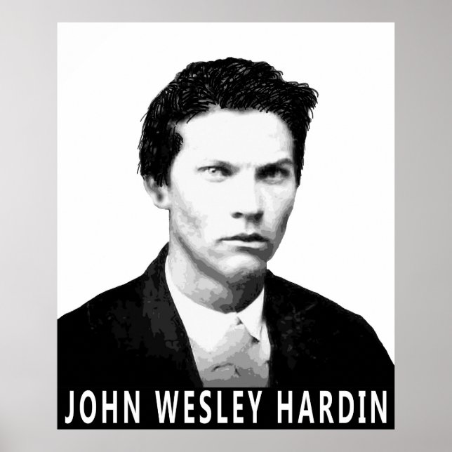 PÓSTER JOHN WESLEY HARDIN OUTLAW DEL ANTIGUO OESTE (Frente)