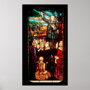 Póster John Wesley predica los Evangelios en Inglaterra