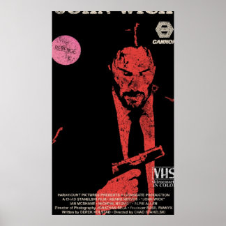 Póster John Wick VHS