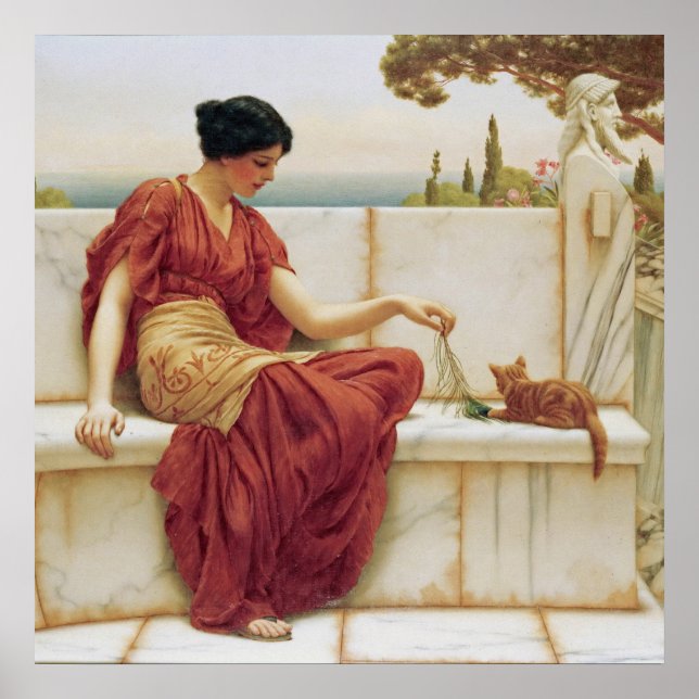 Póster John William Godward - El Favorito (Frente)