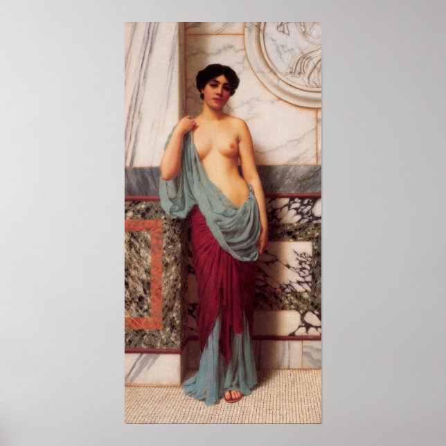 Póster John William Godward - En la Terma (Frente)