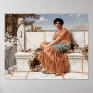 Póster John William Godward - En los días del Sapfo