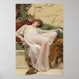 Póster John William Godward - Una Siesta