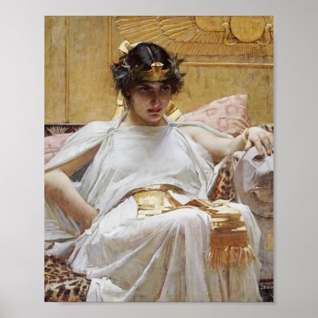 Póster John William Waterhouse - Cleopatra (Frente)