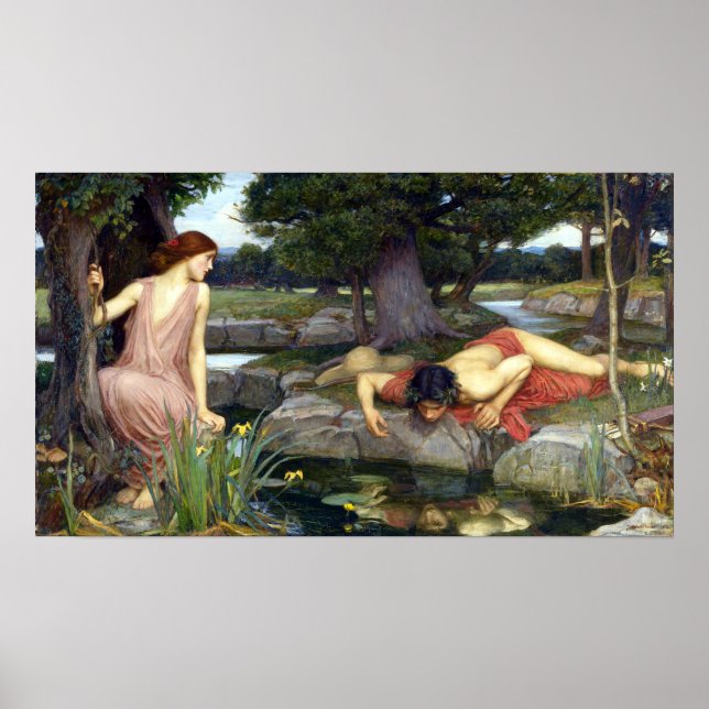 Póster John William Waterhouse Echo y Narcissus (Frente)