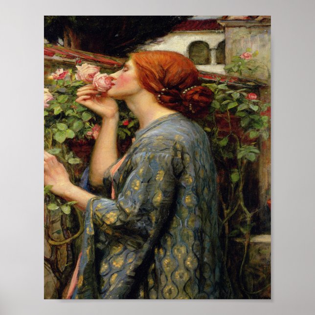 Póster John William Waterhouse - El Alma Del Rosa (Frente)