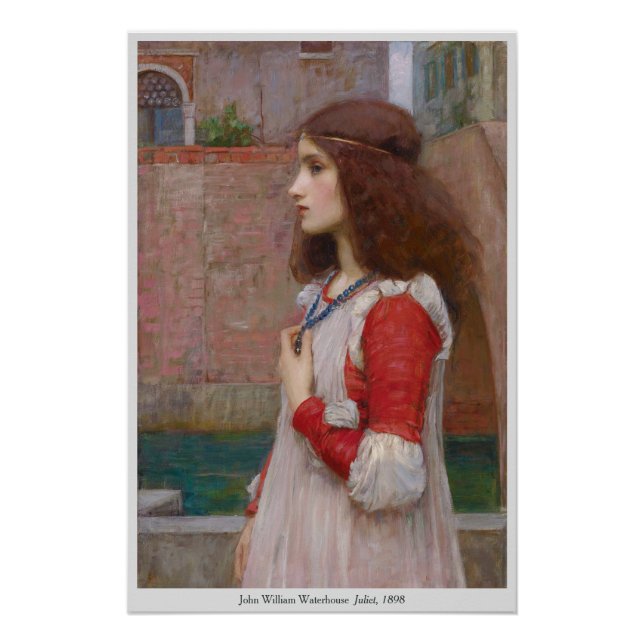 Póster John William Waterhouse Juliet 1898 Shakespeare (Anverso)