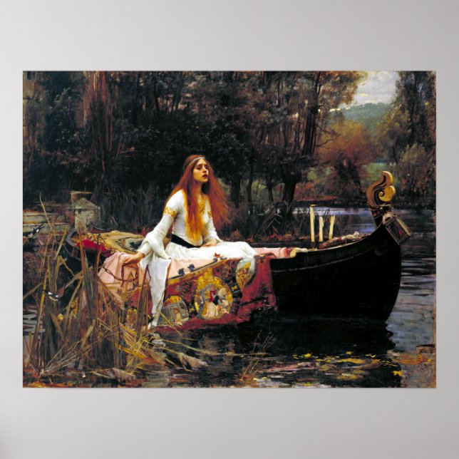 Póster John William Waterhouse La Dama de Shalott (Frente)