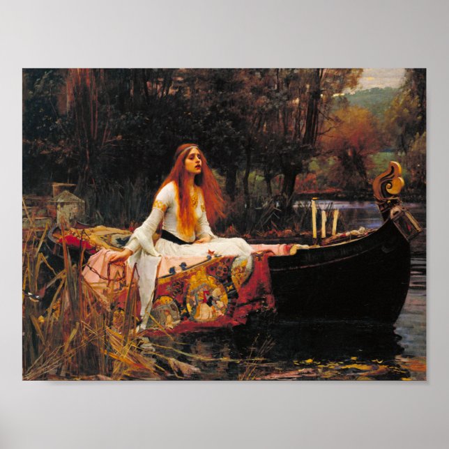 Póster John William Waterhouse - La Dama De Shalott (Frente)