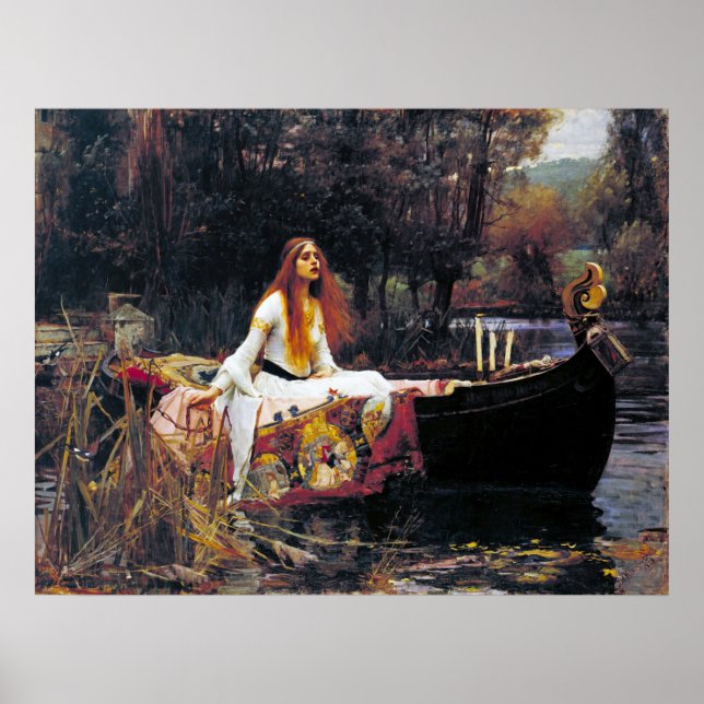 Póster John William Waterhouse La Dama De Shalott (Frente)