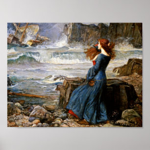 Póster John William Waterhouse - Miranda - La tempestad