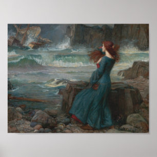 Póster John William Waterhouse - Miranda - La tempestad