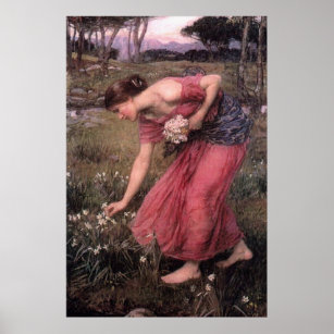 Póster John William Waterhouse - Narcissus - Bella Artes
