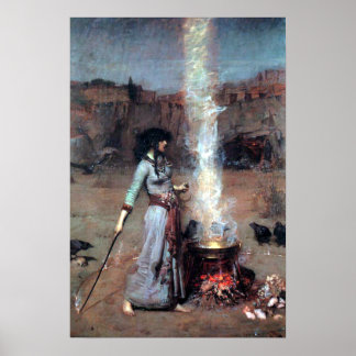 Póster John William Waterhouse The Magic Circle