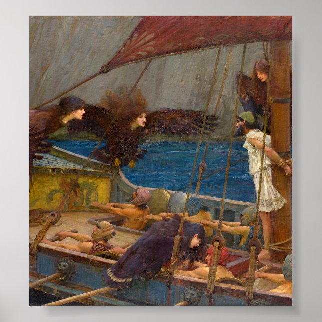 Póster John William Waterhouse - Ulysses y las sirenas (Frente)