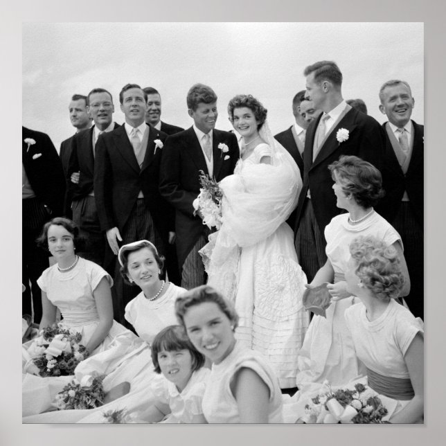 Póster John y Jackie Kennedy con su fiesta de bodas (Frente)