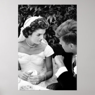 Póster John y Jackie Kennedy en su Boda - 1953