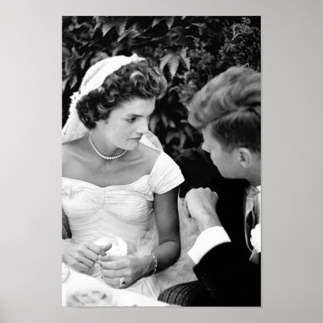 Póster John y Jackie Kennedy en su Boda - 1953 (Frente)