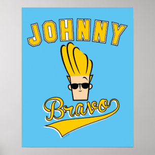 Póster Johnny Bravo Collegiate Gráfico
