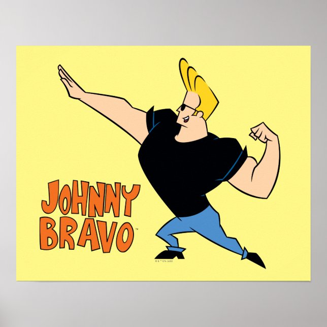 Póster Johnny Bravo Flexing (Frente)