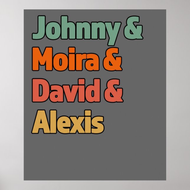 Póster Johnny Moria David Alexis Great Gift para la TV (Frente)