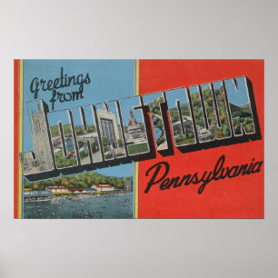 Póster Johnstown, Pennsylvania - Escenas de letras grande